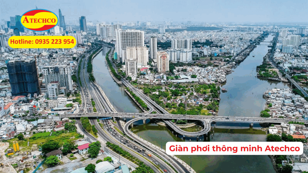 Giàn phơi thông minh Quận 4 lắp đặt miễn phí 24/24 2 Vị trí địa lý Quận 4 - Giàn phơi thông minh Quận 4