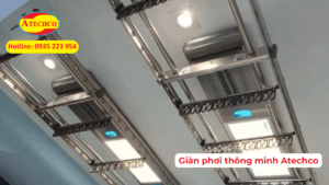 Quy trình lắp đặt giàn phơi thông minh của Atechco tại Quận 3