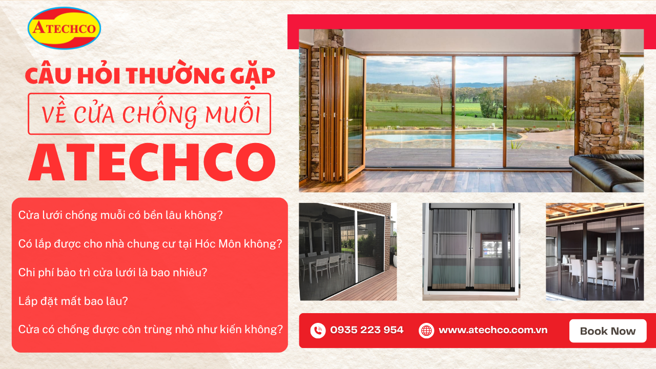 Cửa Chống Muỗi Hóc Môn - Atechco Bảo Vệ Gia Đình Tối Ưu 12 Cửa chống muỗi Hóc Môn.