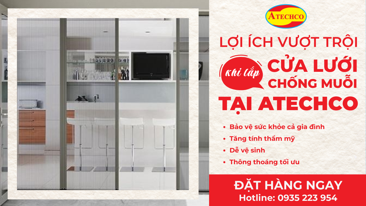 Cửa lưới chống muỗi tại Atechco
