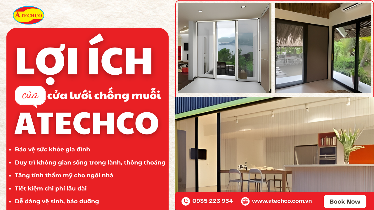 Cửa Chống Muỗi Hóc Môn - Atechco Bảo Vệ Gia Đình Tối Ưu 4 Cửa chống muỗi Hóc Môn.