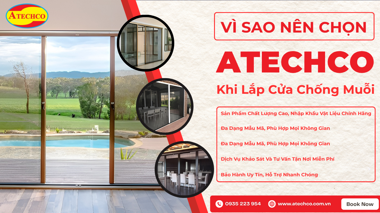 Cửa Chống Muỗi Hóc Môn - Atechco Bảo Vệ Gia Đình Tối Ưu 6 Cửa chống muỗi Hóc Môn.