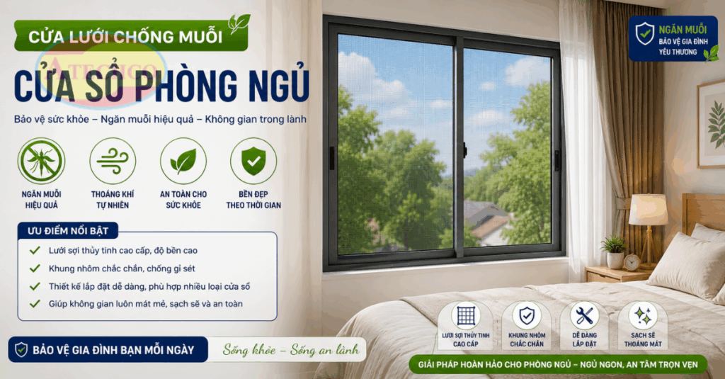Dịch Vụ Lắp Đặt Cửa Lưới Chống Muỗi Tại Củ Chi Uy Tín Lắp cửa lưới cửa sổ phòng ngủ đẹp