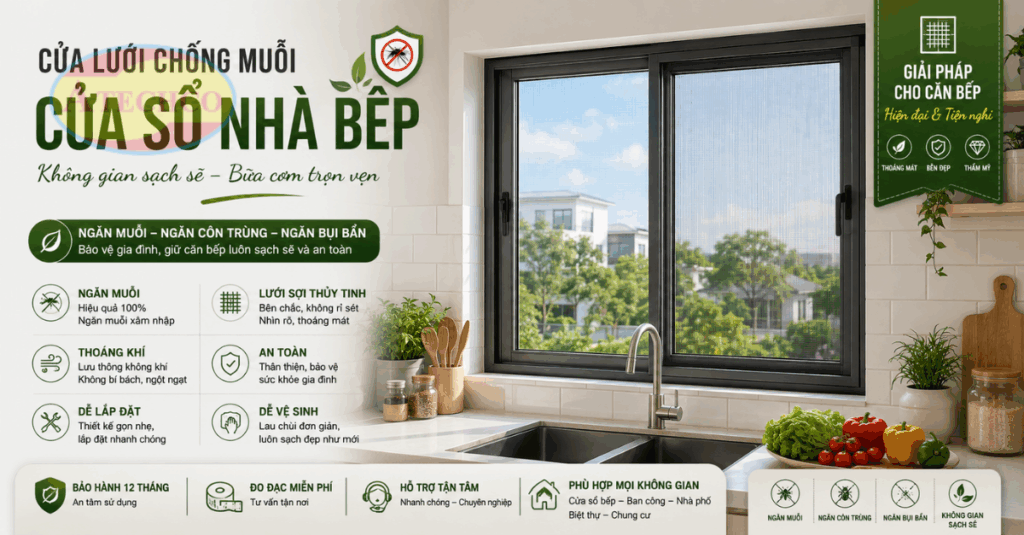Cửa Lưới Chống Muỗi Quảng Bình Đẹp, Bền, Giá Tốt Cửa lưới chống muỗi Quảng Bình bền đẹp