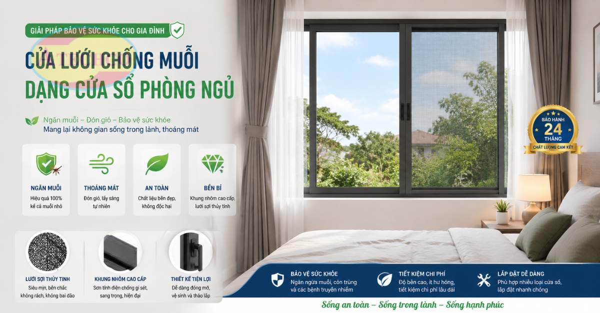 Cửa Lưới Chống Muỗi Quảng Trị Đẹp, Bền, Giá Tốt Khung cửa lưới chắc chắn cho nhà phố