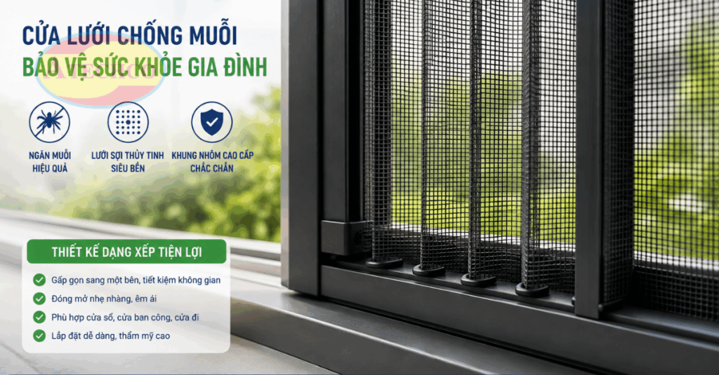 Cửa Lưới Chống Muỗi Đồng Nai Uy Tín, Bền Đẹp Lắp đặt Cửa lưới chống muỗi Đồng Nai cho nhà