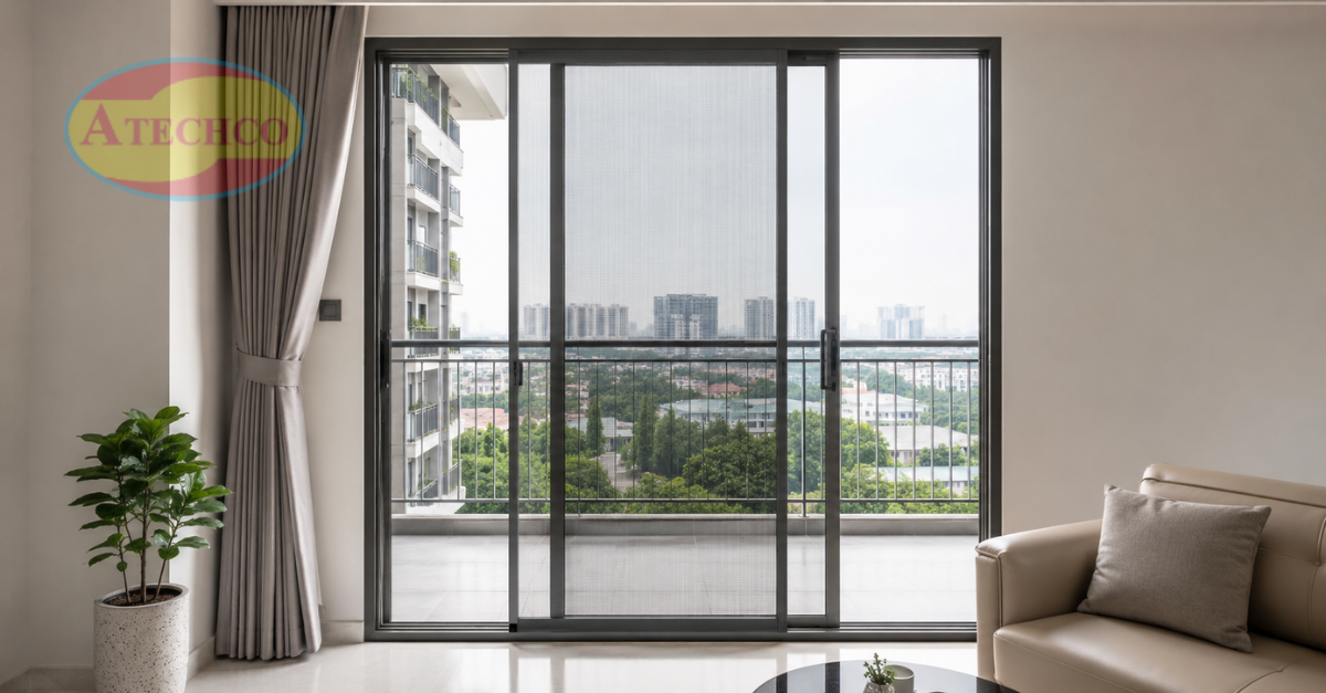 Lắp Đặt Cửa Lưới Chống Muỗi Quận 7 Uy Tín Lưới dạng lùa vận hành êm ái