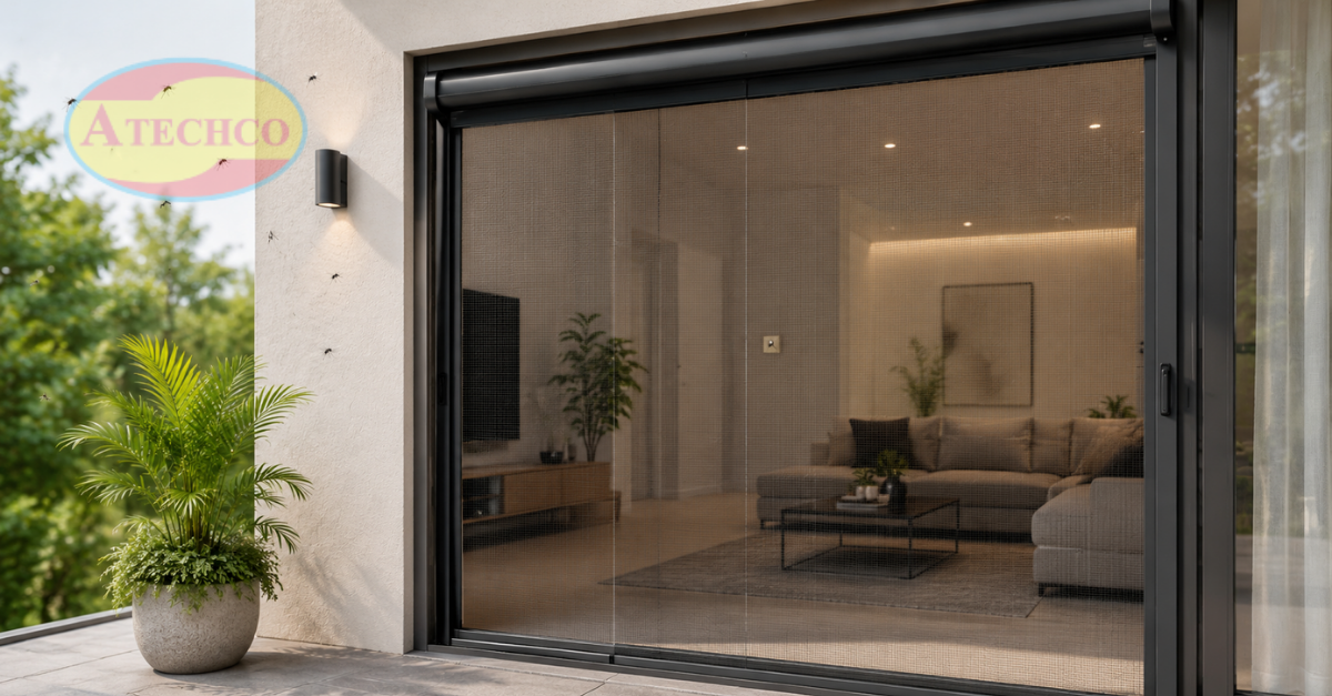 Cửa Lưới Chống Muỗi Tự Cuốn Tại Huế Gọn Đẹp, Tiện Dụng Cửa lưới tự cuốn ngăn muỗi Huế