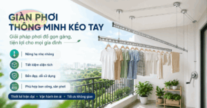 Giàn phơi thông minh tại Bình Dương cho ban công