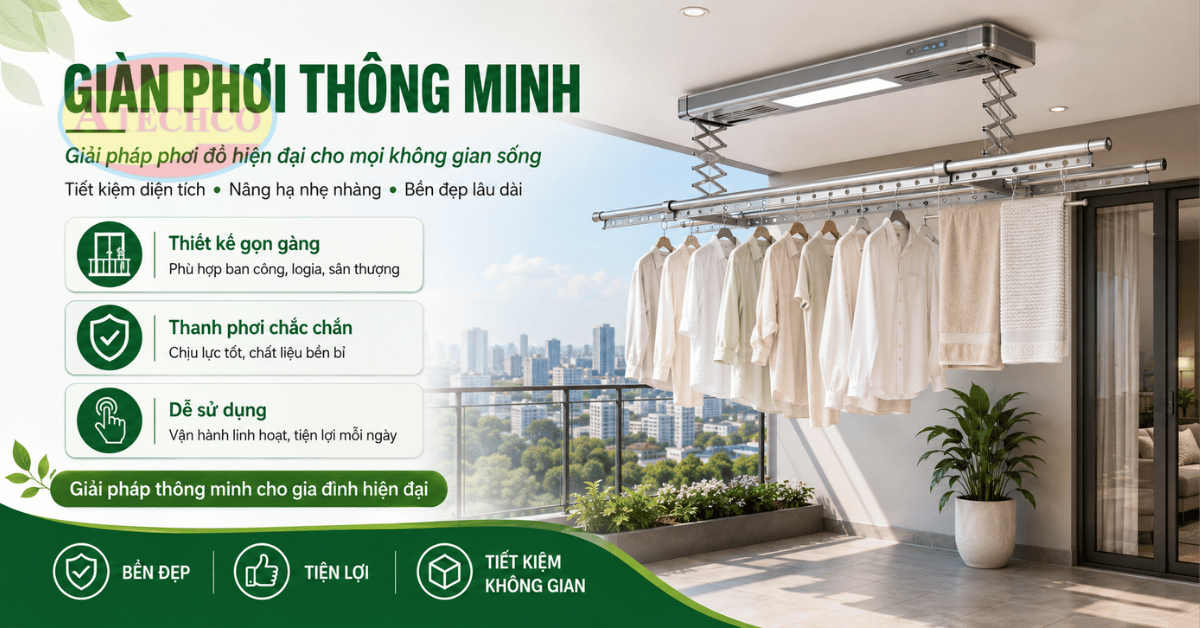 Lắp Đặt Giàn Phơi Thông Minh Tại Bình Dương Uy Tín, Nhanh Chóng Thi công giàn phơi thông minh cho nhà phố Bình Dương