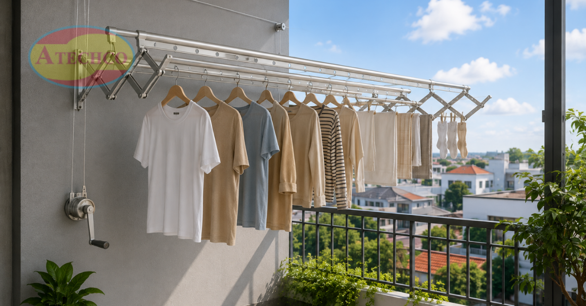 Giàn Phơi Quần Áo Thông Minh Tại Huế Tiện Lợi, Gọn Đẹp Giàn phơi quần áo thông minh tại huế