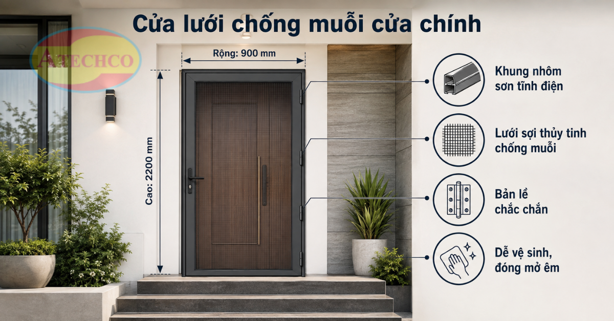 Lắp Đặt Cửa Lưới Chống Muỗi Quận Phú Nhuận Uy Tín, Thi Công Tận Nơi Cửa lưới hạn chế nhiều loại côn trùng