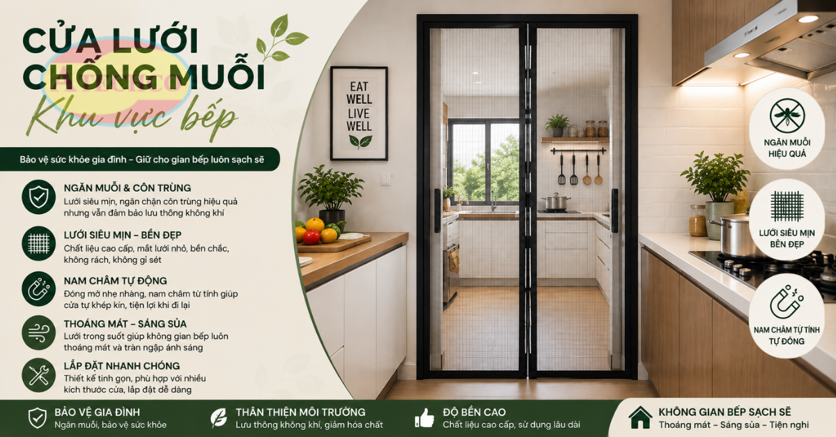 Lắp Cửa Lưới Chống Muỗi Quận Tân Phú Giá Tốt Cửa lưới giúp không gian luôn thông thoáng