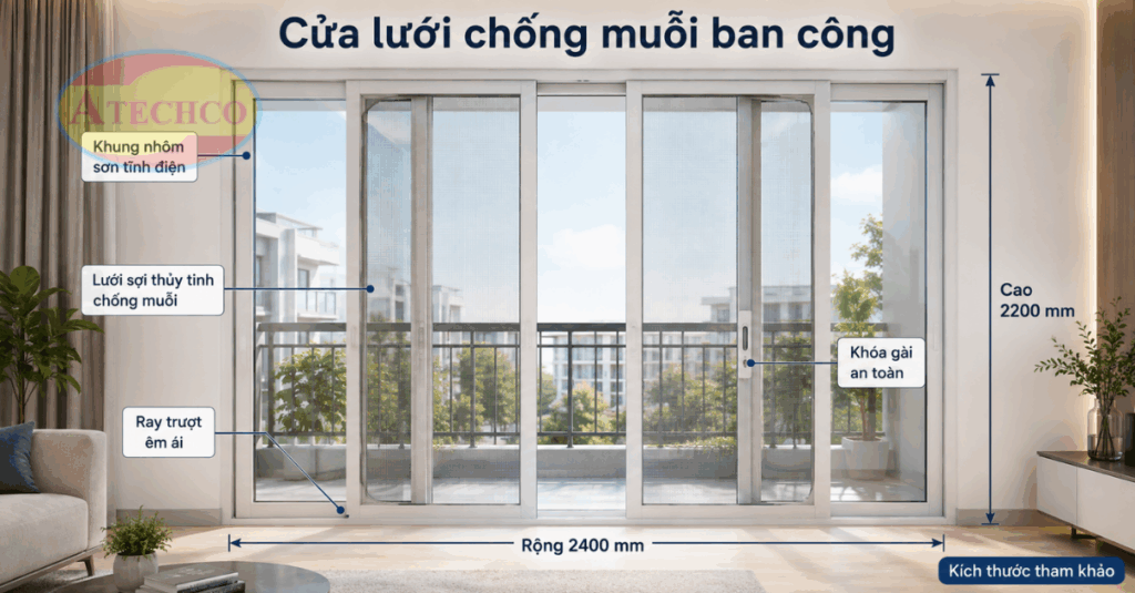 Lắp Đặt Cửa Lưới Chống Muỗi Hóc Môn Uy Tín, Thi Công Tận Nơi Cửa lưới chống côn trùng hiệu quả
