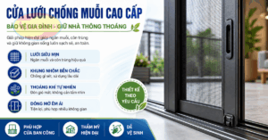 Thi công cửa lưới chống muỗi tại Vĩnh Long