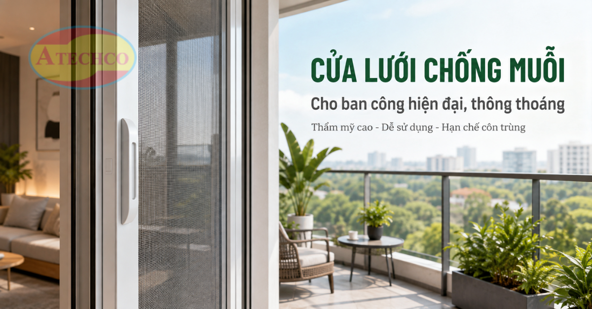 Cửa lưới dạng xếp ph&ugrave; hợp ban c&ocirc;ng rộng