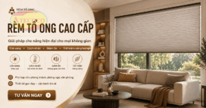 Lắp rèm tổ ong cho phòng khách tại Bình Dương