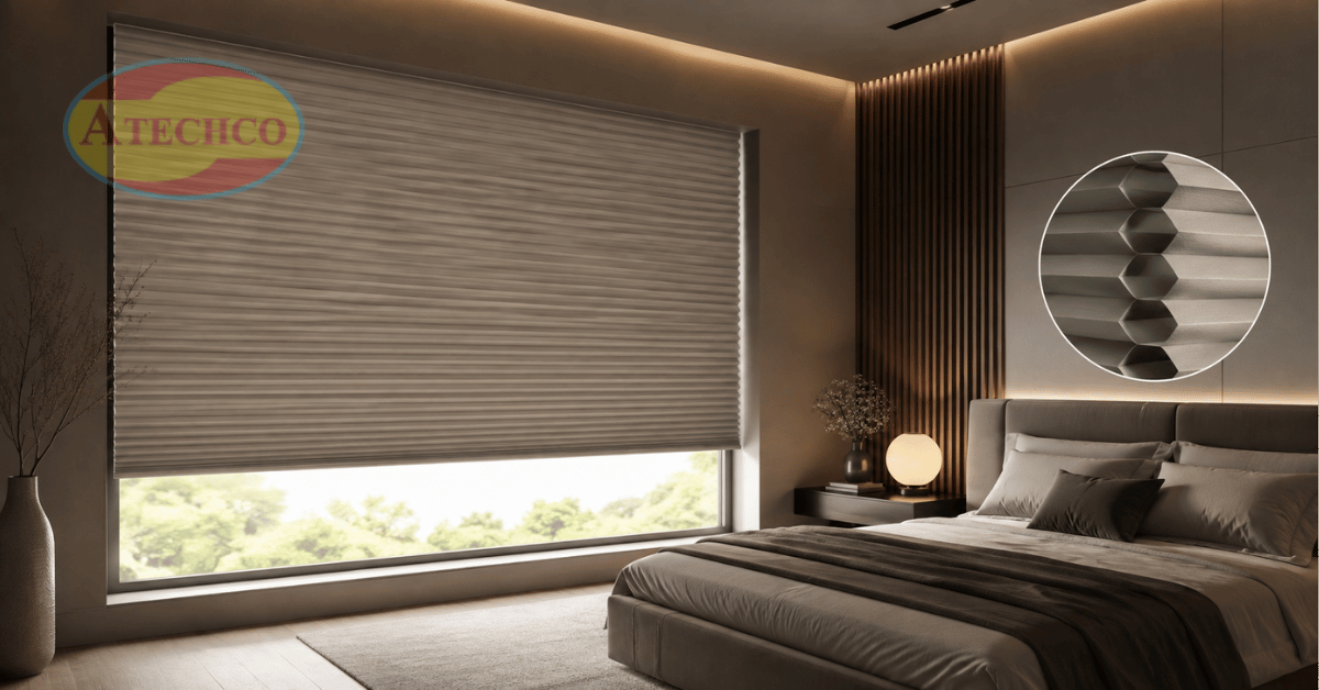 Rèm Tổ Ong Đồng Nai Đẹp, Cản Sáng Tốt, Thi Công Nhanh Rèm tổ ong Đồng Nai cản sáng cho phòng ngủ