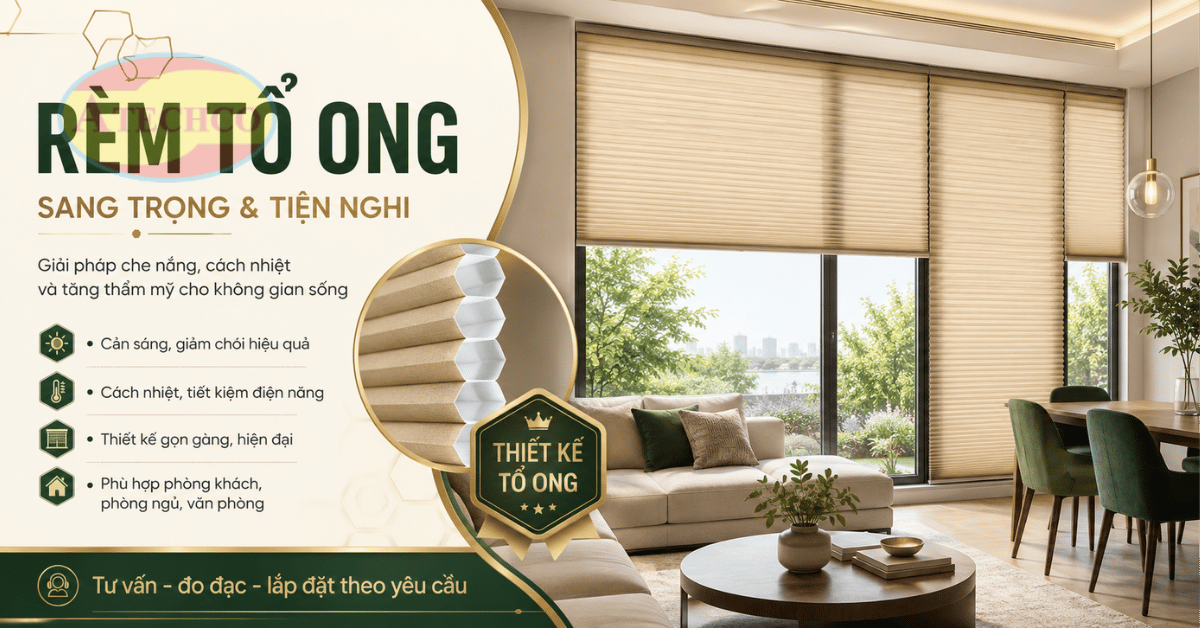 Thi Công Rèm Tổ Ong Tại Đồng Nai Đẹp, Chuẩn Kích Thước Lắp rèm tổ ong kéo ngang cho nhà phố Đồng Nai