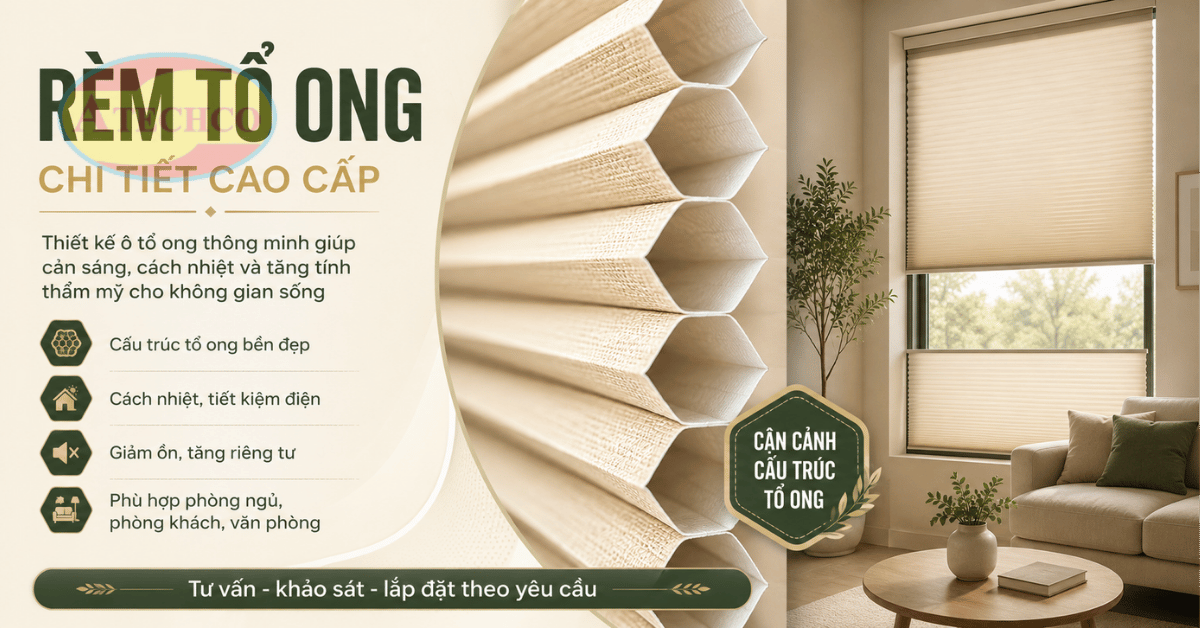 Thi Công Rèm Tổ Ong Tại Đồng Nai Đẹp, Chuẩn Kích Thước Thi Công Rèm Tổ Ong Tại Đồng Nai Đẹp