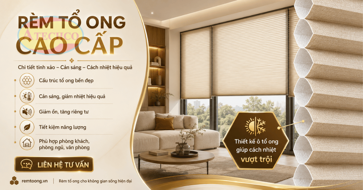 Lắp Đặt Rèm Tổ Ong Tại Đồng Nai Đẹp, Nhanh, Chuẩn Kích Thước Lắp đặt rèm tổ ong tại Đồng Nai cho cửa kính