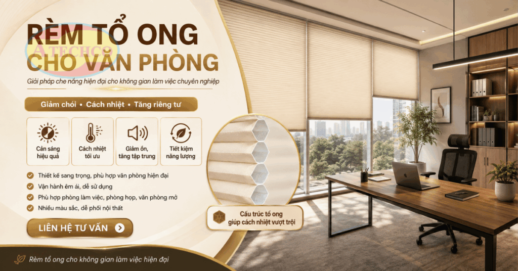 Lắp Đặt Rèm Tổ Ong Tại Đồng Nai Đẹp, Nhanh, Chuẩn Kích Thước Atechco lắp đặt rèm tổ ong tại Đồng Nai chuyên nghiệp