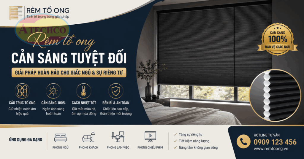 Rèm Tổ Ong Bình Dương Đẹp, Cách Nhiệt Tốt, Lắp Đặt Nhanh Thi công rèm tổ ong Bình Dương theo kích thước thực tế