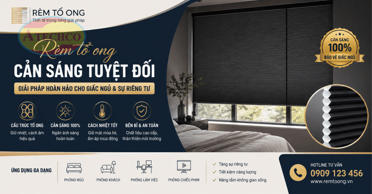 Rèm Tổ Ong Bình Dương Đẹp, Cách Nhiệt Tốt, Lắp Đặt Nhanh Thi công rèm tổ ong Bình Dương theo kích thước thực tế