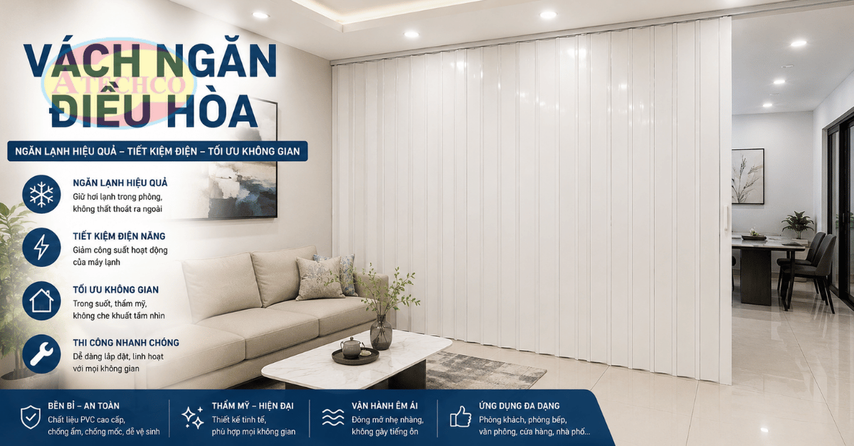 V&aacute;ch ngăn lạnh Atechco thẩm mỹ, tiện dụng.