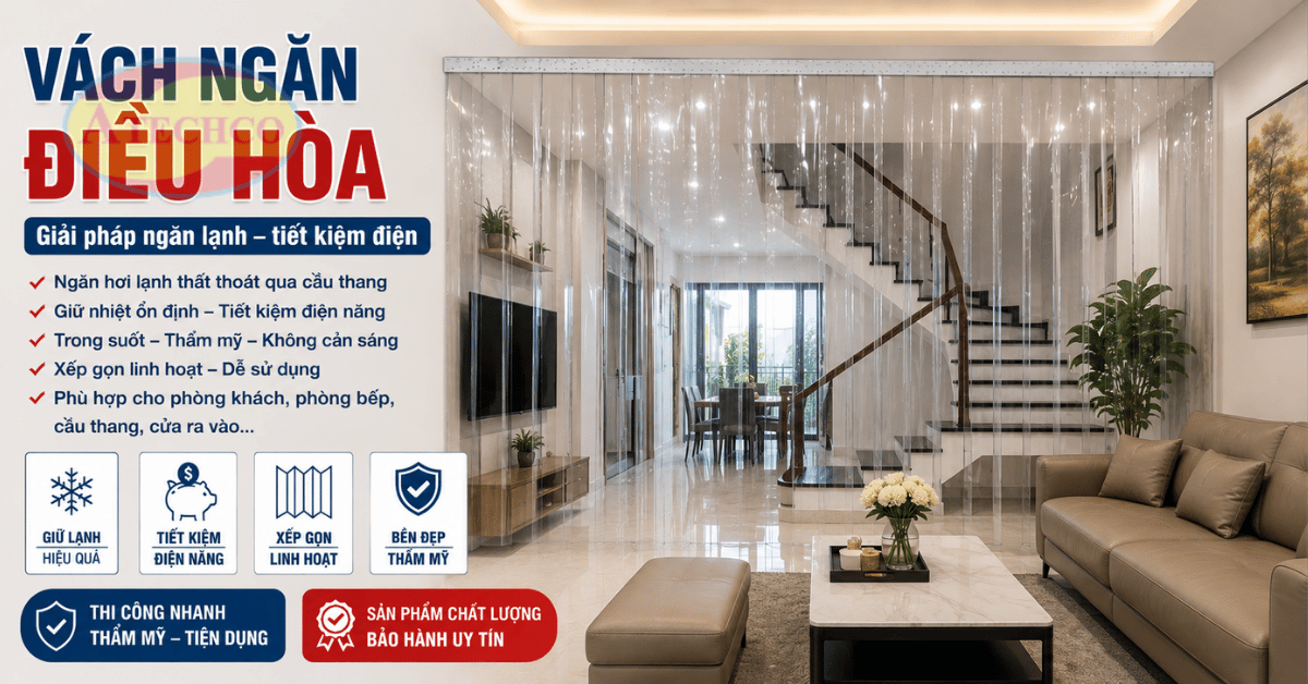 Vách Ngăn Điều Hòa Đồng Nai – Đẹp, Gọn, Tiết Kiệm Điện Vách ngăn phòng khách tiết kiệm không gian.